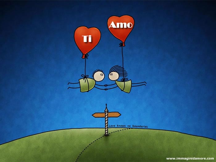 INNAMORATI CON CUORI E SCRITTA TI AMO